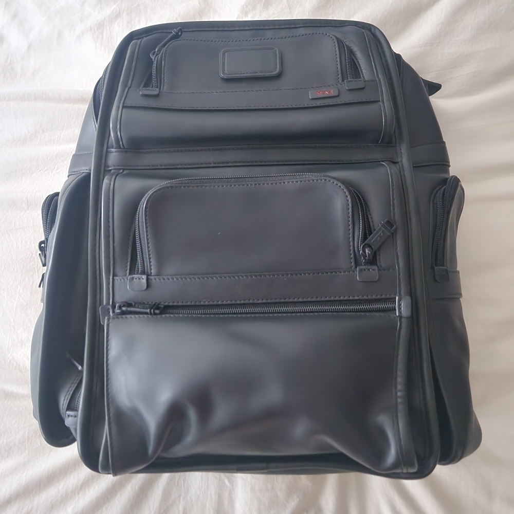 TUMI Leather Backpack T-Pass